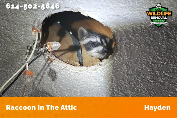 Racoon in the attic in Hayden