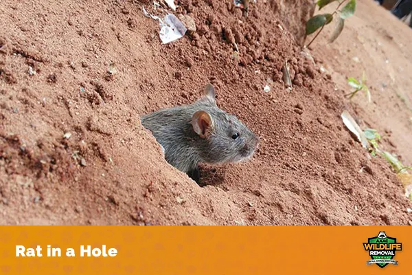 Image of a rat in a hole