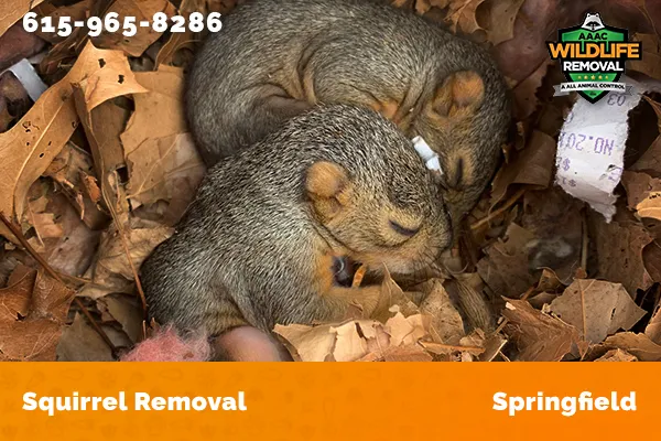 Roof Fire caused by squirrels chewing on electrical wires in Springfield