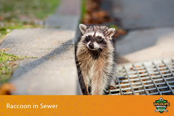 Image of a raccoon in a sewer