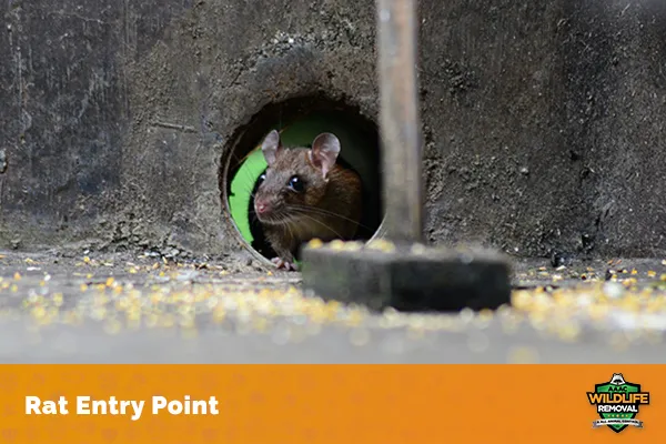 Image of a rat entry point